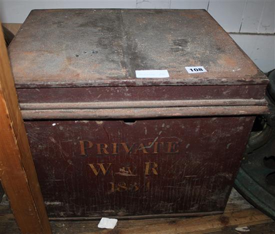 1831 private war deed box